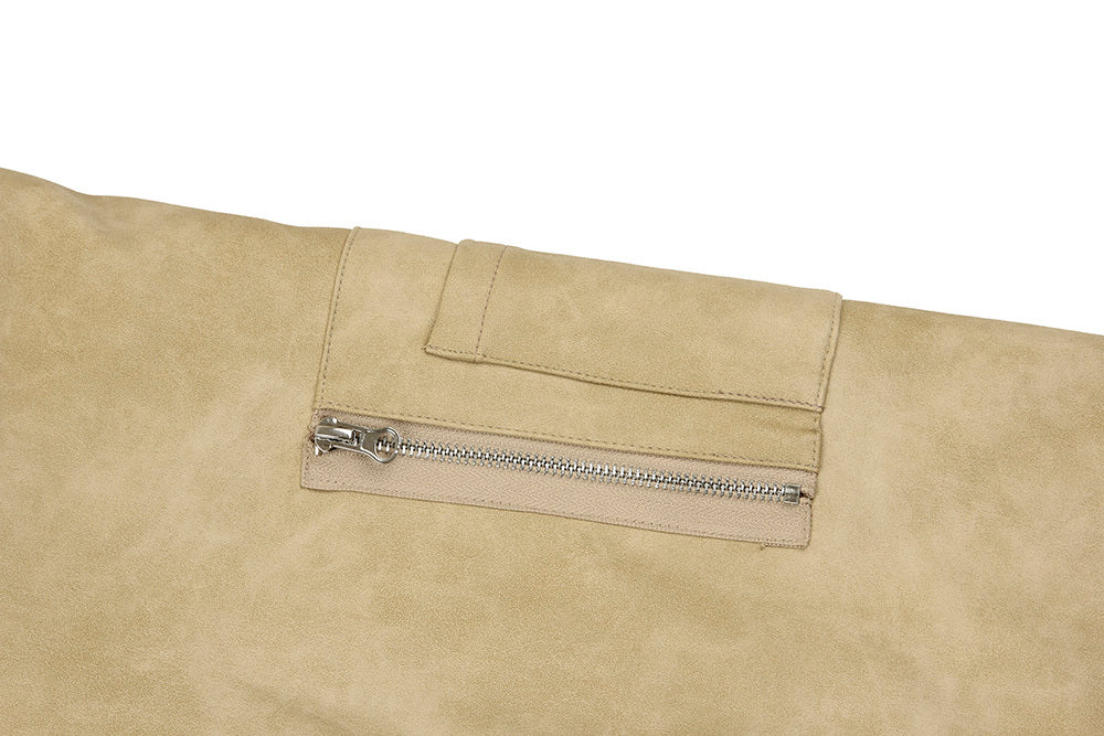 Embroidered PU Leather Jacket For Men